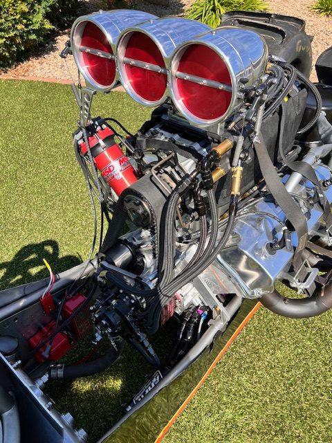 Top Eliminator Sand Dragster Racing Engine and Headers